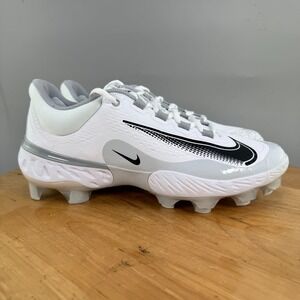 Nike Alpha Huarache Elite 4 Low MCS Men's Size 10.5 Baseball Cleats White NEW